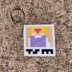 Taylor Swift 1989 album cover Perler Bead Keychain
